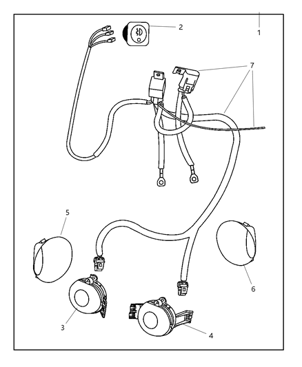 2006 Dodge Ram 1500 Fog Lamp Kit Diagram for 82208102AB