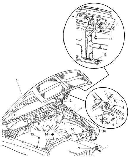 2007 Dodge Ram 3500 Hood Diagram