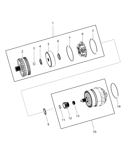 2012 Chrysler 200 Gear Train - Underdrive Compounder Diagram 3