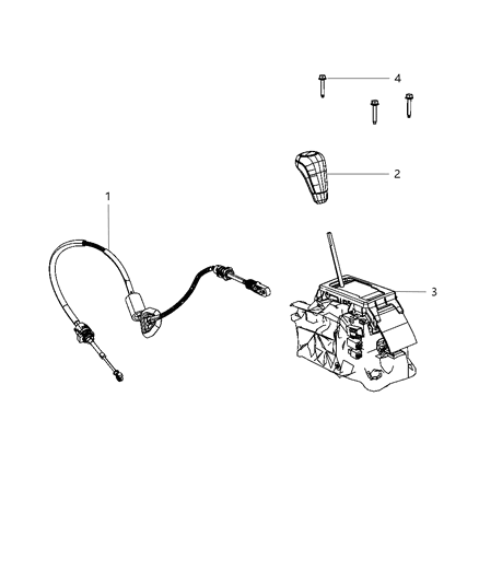 2011 Dodge Durango Knob-GEARSHIFT Diagram for 1PT47DX9AA