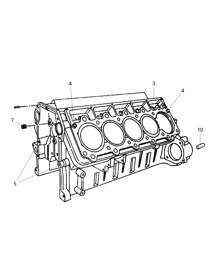 2004 Dodge Viper Block, Cylinder Diagram