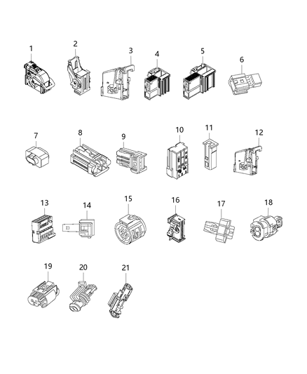 2016 Ram ProMaster City Wiring Connectors Diagram 2