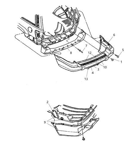 2001 Jeep Grand Cherokee Fascia Rear Diagram for 5EU81YR8AB