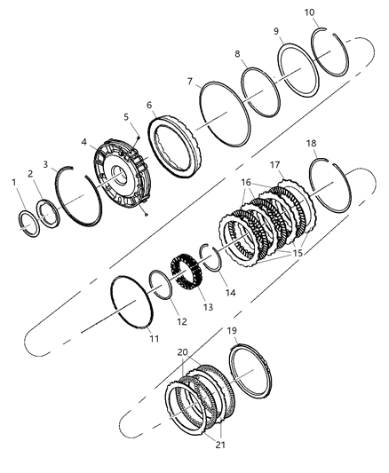 2007 Jeep Wrangler 2 & 4 Clutch Retainer Diagram