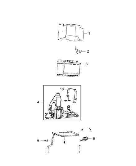 2020 Jeep Compass Pan-Battery Diagram for 68290620AB