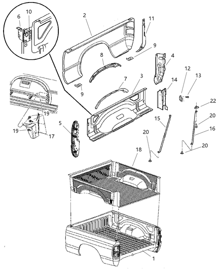 2008 Dodge Ram 3500 Pick-Up Box Diagram