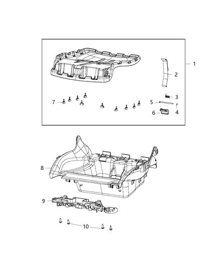 2018 Jeep Compass Bin-Storage Bin Diagram for 5ZV761XUAB