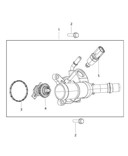 2016 Jeep Renegade Thermostat & Related Parts Diagram 4