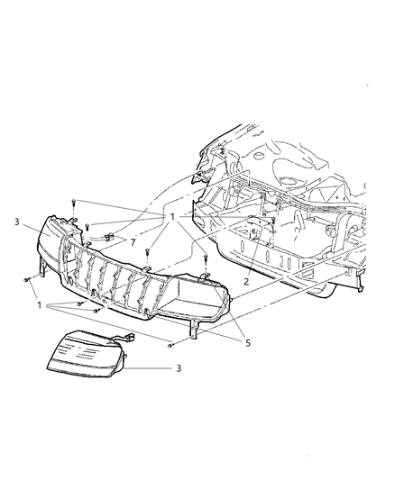 2004 Jeep Grand Cherokee Park And Turn Headlamp Diagram for 55155128AG