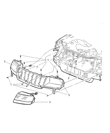 2004 Jeep Grand Cherokee Bracket-HEADLAMP Panel Diagram for 55155706AD