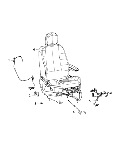 2020 Dodge Grand Caravan Wiring - Front Seats Diagram 2