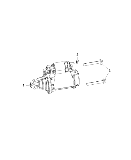 2017 Ram 1500 Starter Motor Reman Diagram for R6029852AA