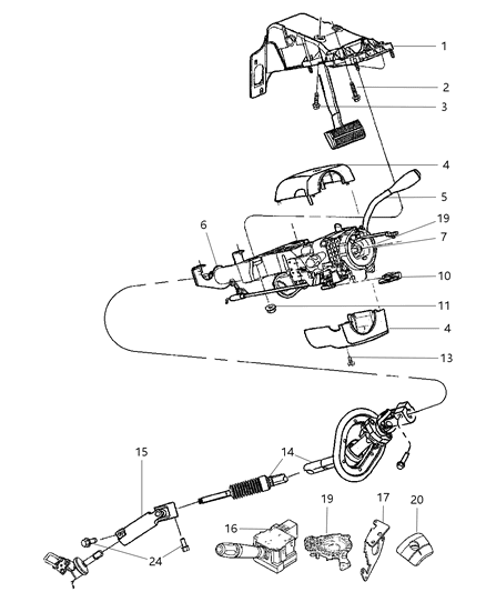 2007 Dodge Ram 2500 Bracket-GEARSHIFT Diagram for 5057437AA