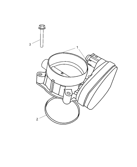 2009 Dodge Challenger Throttle Body & Related Diagram