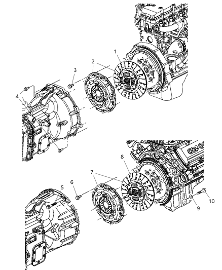 2005 Dodge Ram 3500 CLTCH Kit Diagram for 52107773AD