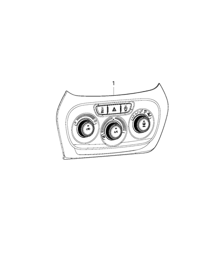 2014 Jeep Cherokee Air Conditioner And Heater Control Diagram for 1VH37DX9AB