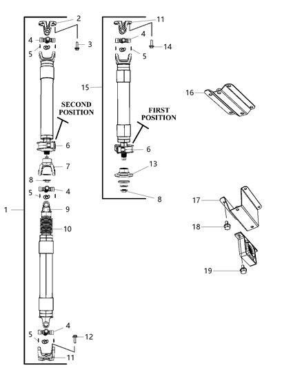 2020 Ram 4500 Drive Shaft Diagram for 68456235AA