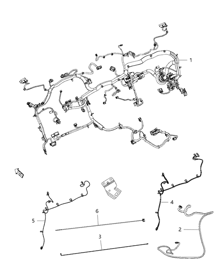 INSTRUMENT PANEL Diagram for 68239772AA