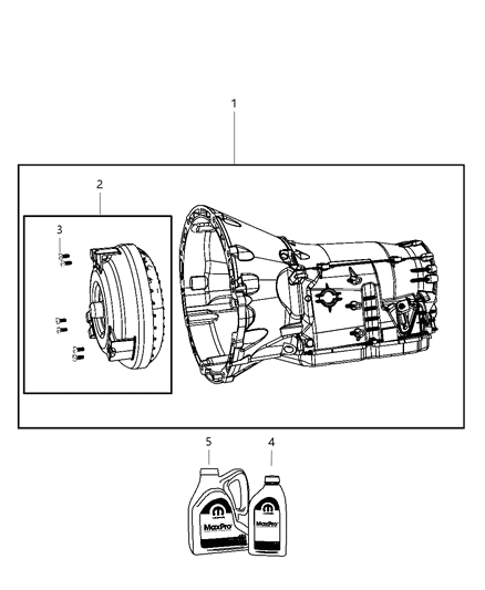 2009 Jeep Liberty Transmission / Transaxle Assembly Diagram 2