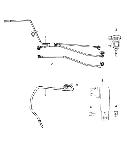 2012 Ram 1500 Harness-Vapor PURGE Diagram for 55398636AE