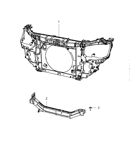 2013 Dodge Journey Radiator Support Diagram