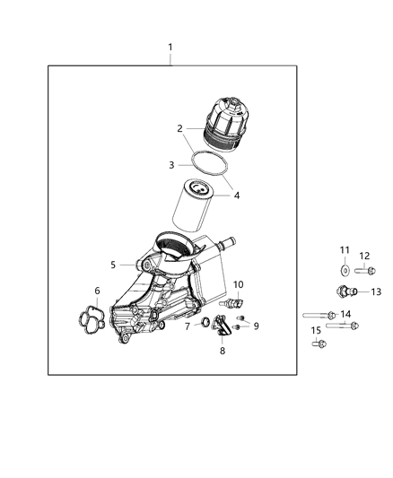 2015 Ram 1500 Engine Oil Filter And Housing/Cooler Diagram