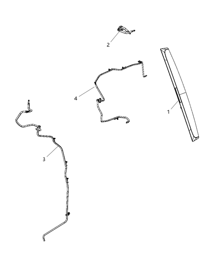 2010 Dodge Grand Caravan Hose-LIFTGATE Washer Diagram for 5113051AB