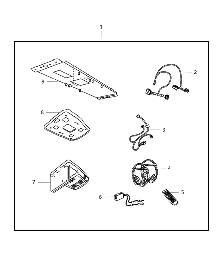 2009 Dodge Caliber Monitor With Dvd Diagram for 82210347