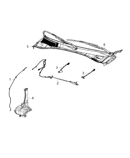 2015 Dodge Charger System, Windshield Washer Diagram