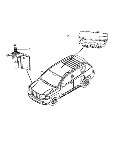 2009 Dodge Caliber Switches Body Diagram