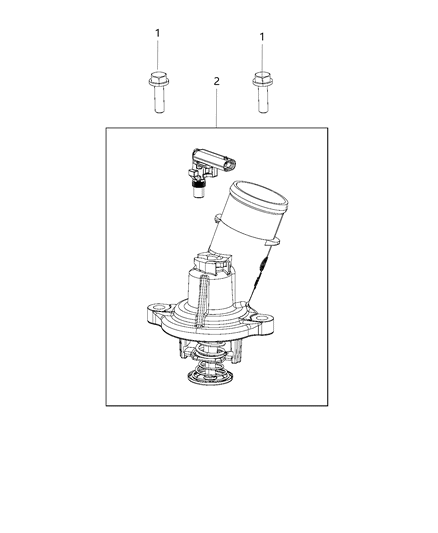 2015 Ram 3500 Pickup Thermostat & Related Parts Diagram 2