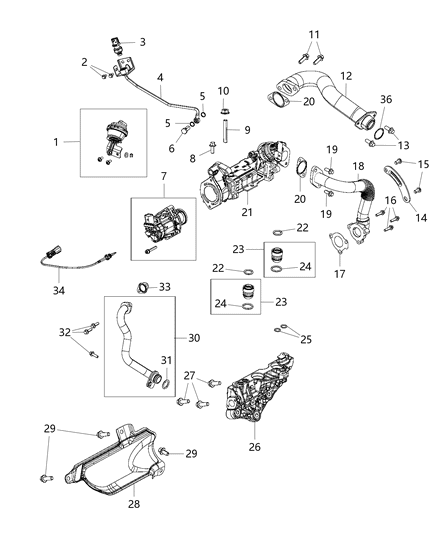 2017 Jeep Grand Cherokee EGR Valve Diagram 1