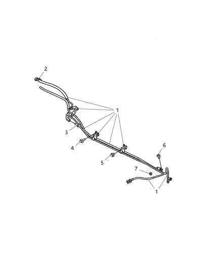 2004 Dodge Durango Bundle-Fuel Line Diagram for 52113579AB