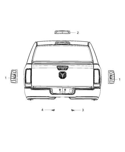 2020 Ram 3500 Lamps - Rear Diagram 5