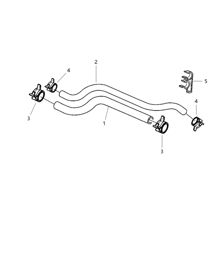 1997 Jeep Wrangler Hose-Heater Diagram for 55036976