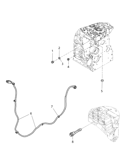 2007 Dodge Ram 3500 Block Hardware Without Torque Converter Oil Cooler And Block Heater Diagram