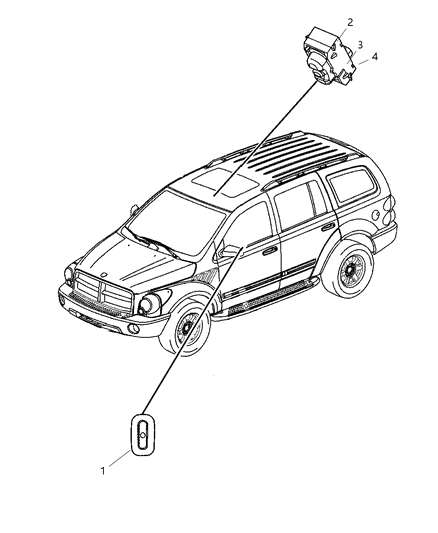 2008 Dodge Durango Switches Body Diagram