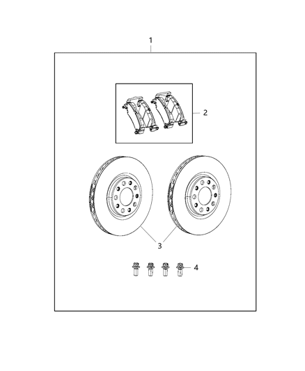 2016 Dodge Dart Brake Kit, Rear Diagram
