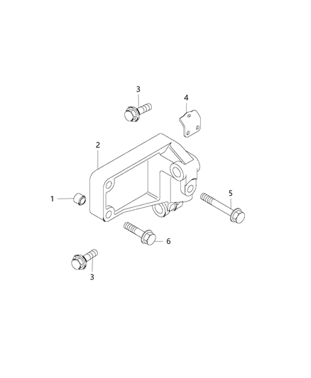 2016 Ram ProMaster 1500 Bracket-Engine Mount Diagram for 68101925AA