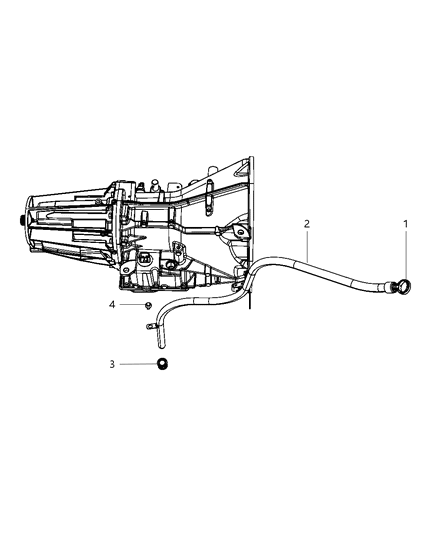 2009 Dodge Dakota Oil Filler Tube & Related Parts Diagram 1