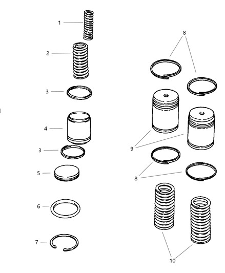 1999 Chrysler 300M Accumulator Piston & Spring Diagram