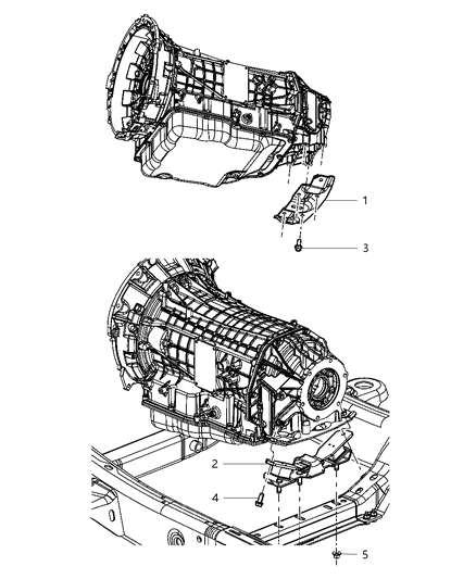 2009 Dodge Durango INSULATOR-Transmission Support Diagram for 52855879AA