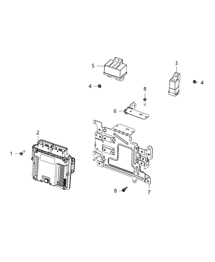 2019 Jeep Wrangler Module, Powertrain Control, Glow Plug, Heater Control Diagram