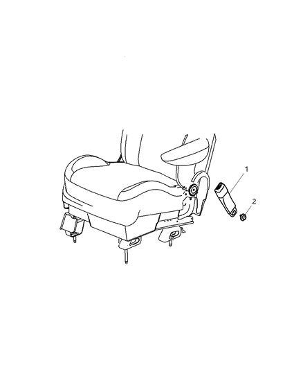 2006 Chrysler Pacifica Front Inner Seat Belt Diagram for TS901L2AF