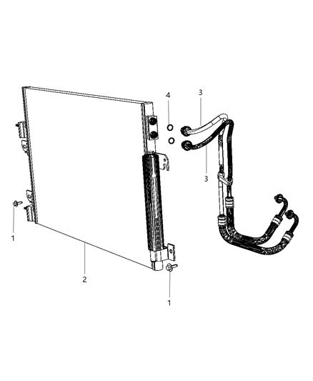 2012 Dodge Caliber Transmission Oil Cooler & Lines Diagram