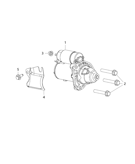 2016 Dodge Challenger Starter & Related Parts Diagram 1