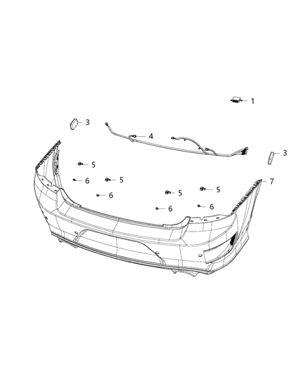 2017 Dodge Charger Sensor-Park Assist Diagram for 5MK60TZZAC