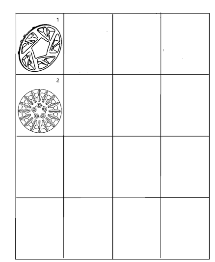 1997 Dodge Intrepid Covers, Wheel Diagram