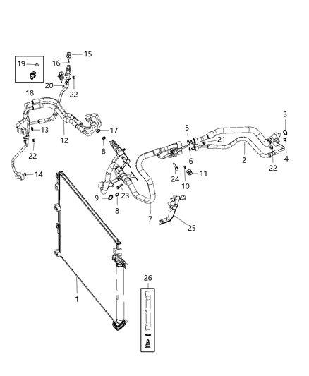 2016 Chrysler 200 A/C Plumbing Diagram 2