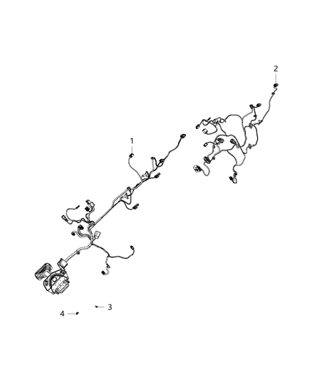 2010 Dodge Ram 2500 Wiring-Front Door Diagram for 68049522AB